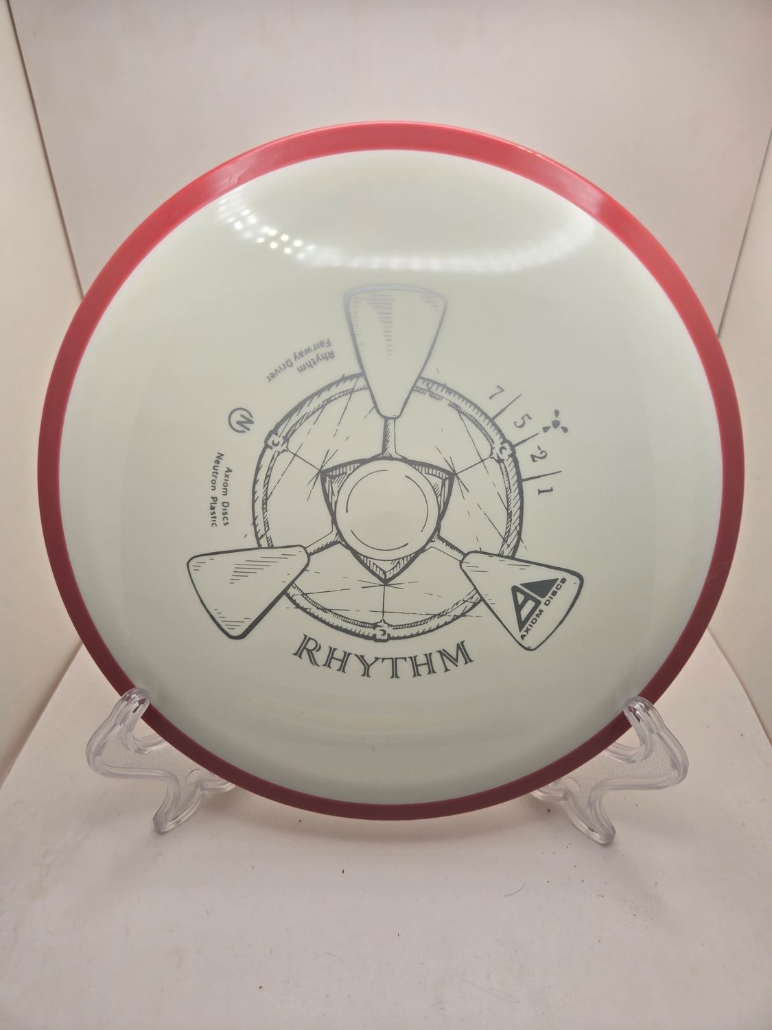 Axiom Discs Rhythm White with Red Rim Neutron 174g
