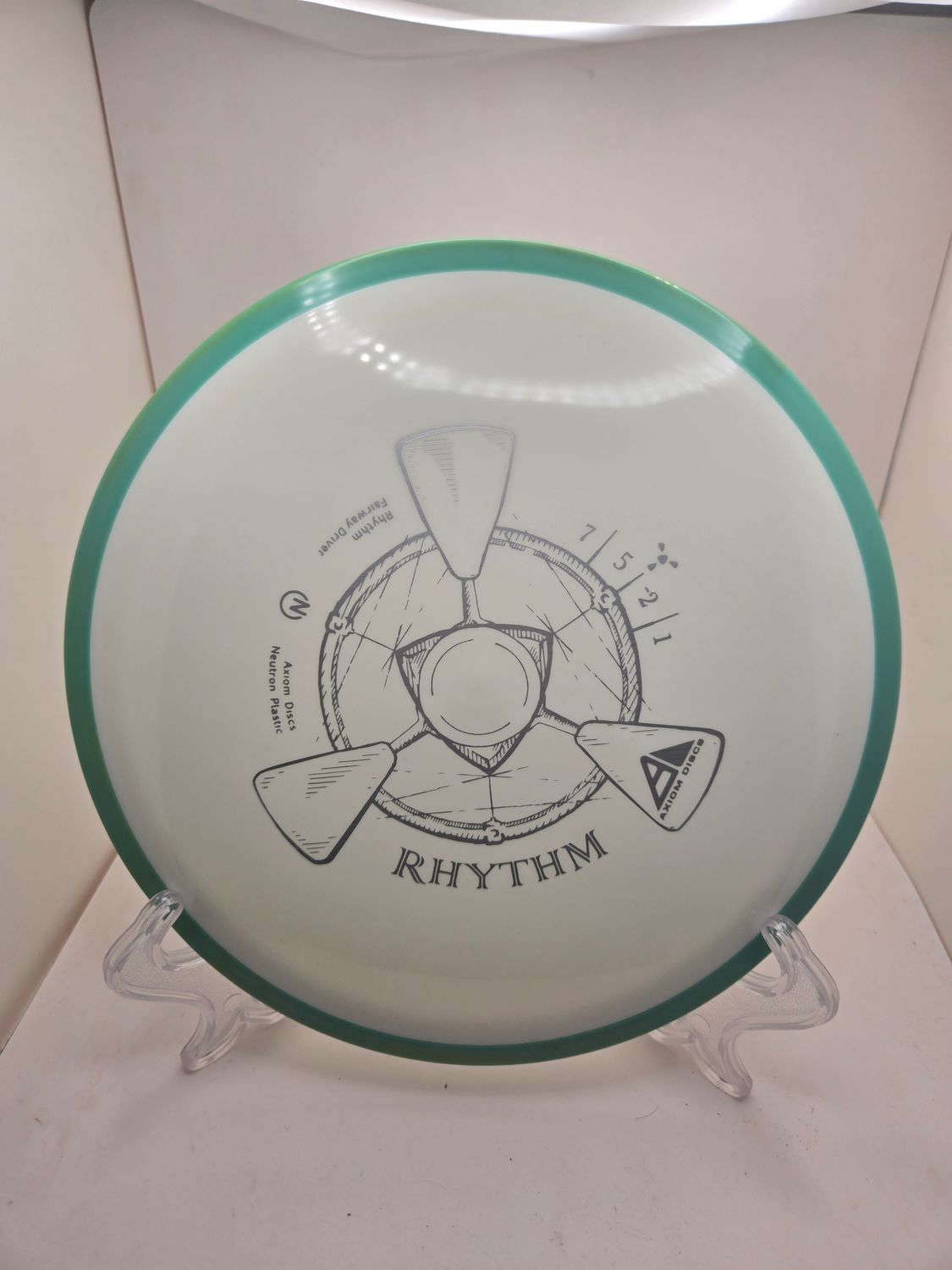 Axiom Discs Rhythm White with Teal Rim Neutron 170g