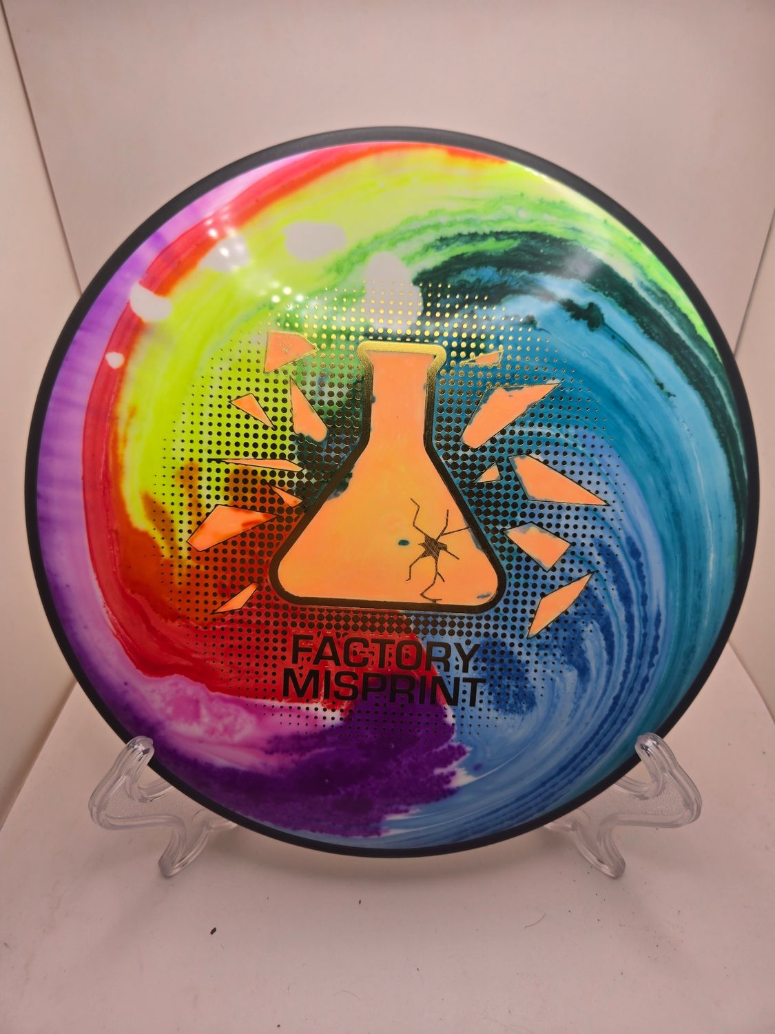 MVP Discs Misprint Uplink Dyed by Dyelicious Discs Rainbow Swirl Neutron 169g