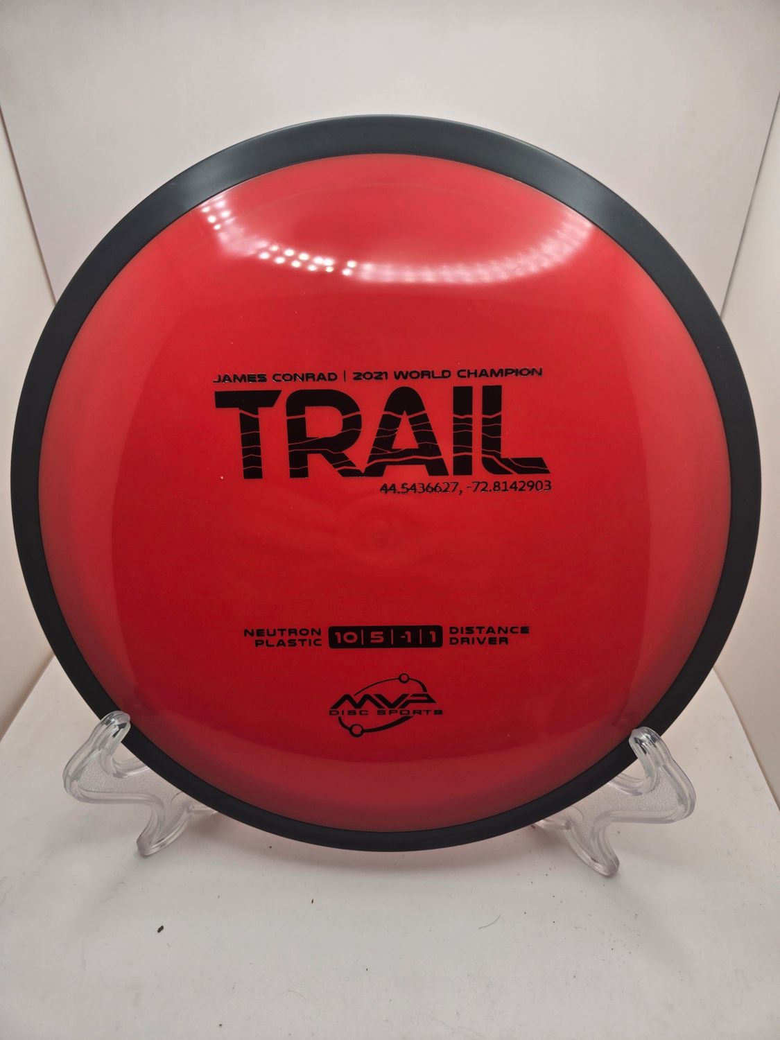 MVP Discs Neutron Stock Stamp Trail Red 169g