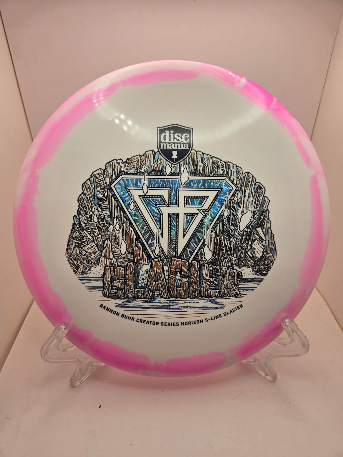 Discmania Discs Gannon Buhr Creator Series Horizon S-Line Glacier White with Pink Rim 178g