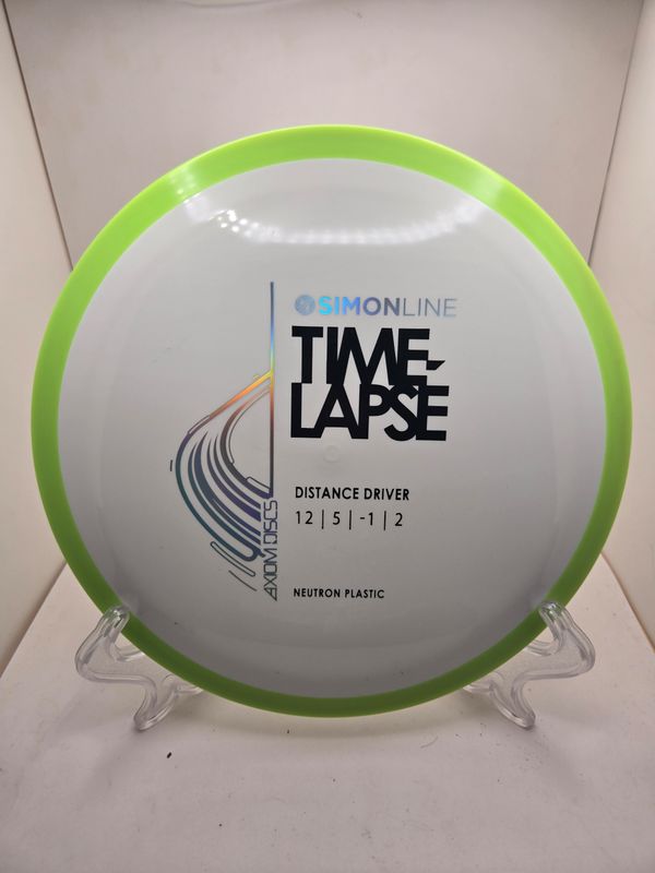 Axiom Discs Neutron Time-Lapse - Stock (retooled) White with Dayglow Green Rim 175g