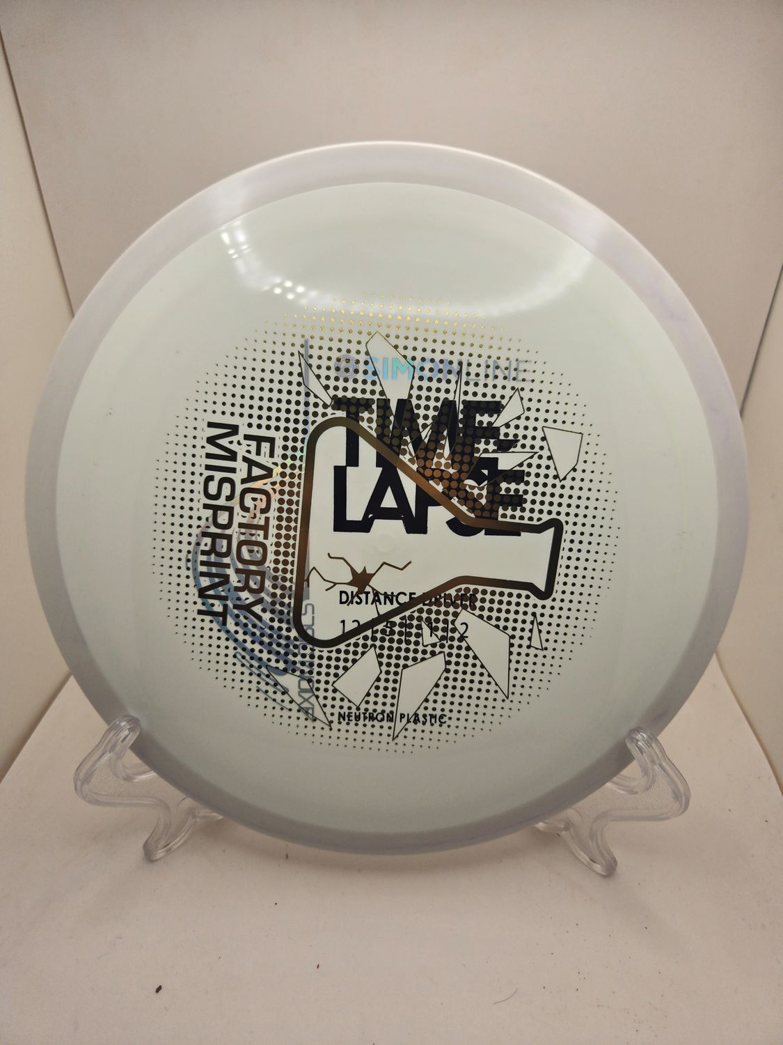Axiom Discs Neutron Time-Lapse - Misprint (retooled) White with White/Tan Rim 175g