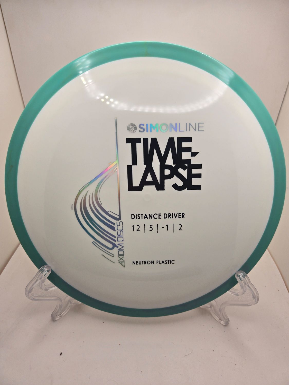 Axiom Discs Neutron Time-Lapse - Stock (retooled) White with Teal Rim 175g