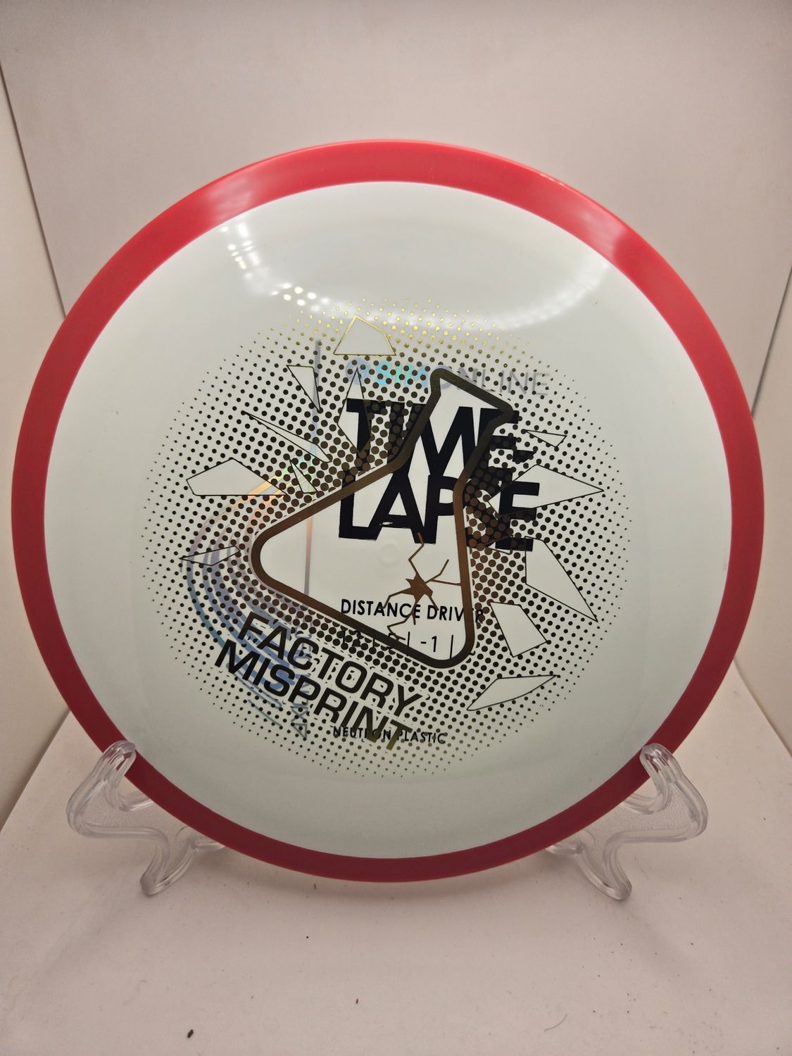 Axiom Discs Neutron Time-Lapse - Misprint (retooled) White with Red Rim 175g