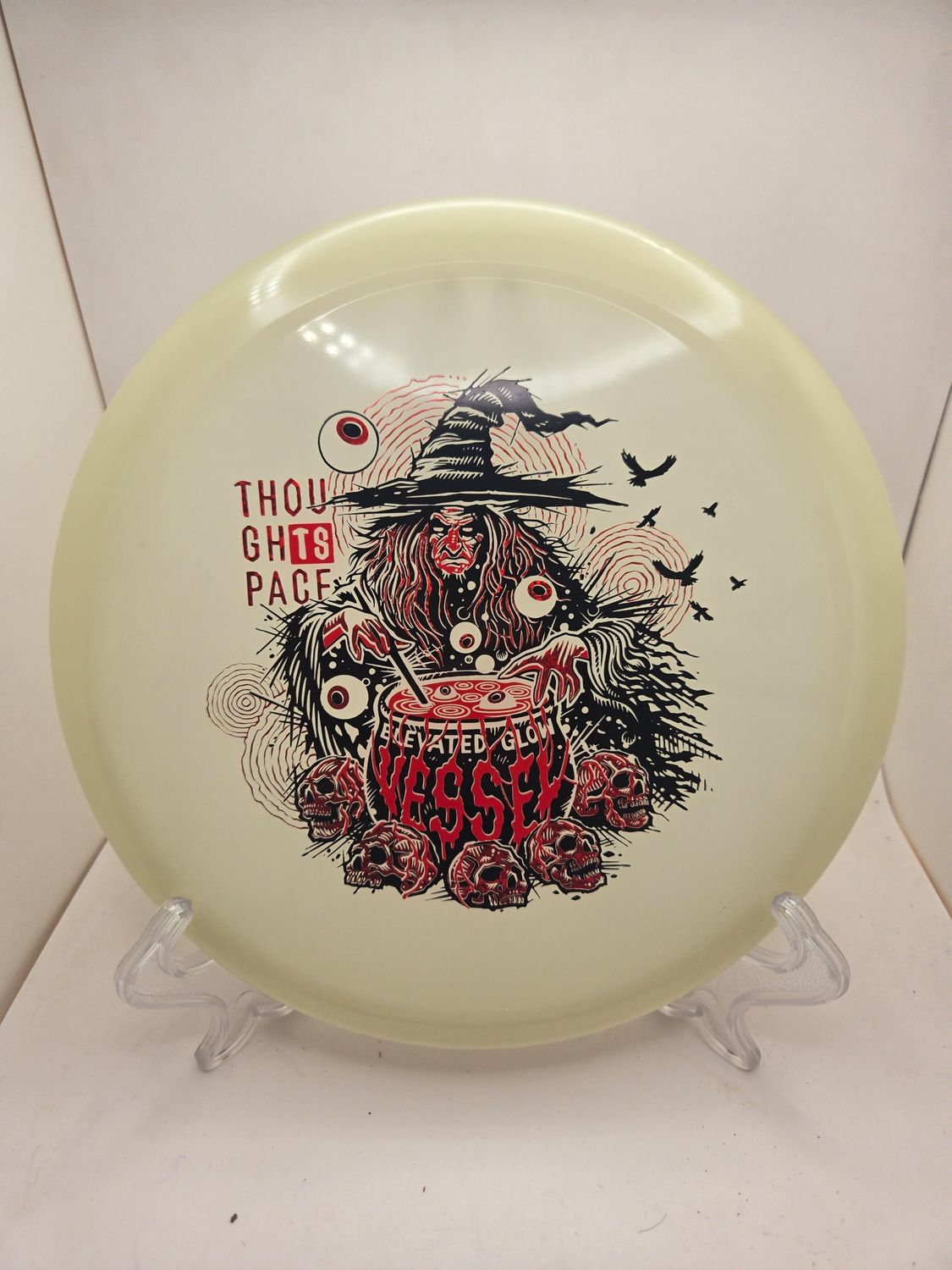 Thought Space Limited Run Elevated Glow Vessel Red Stamp 175g