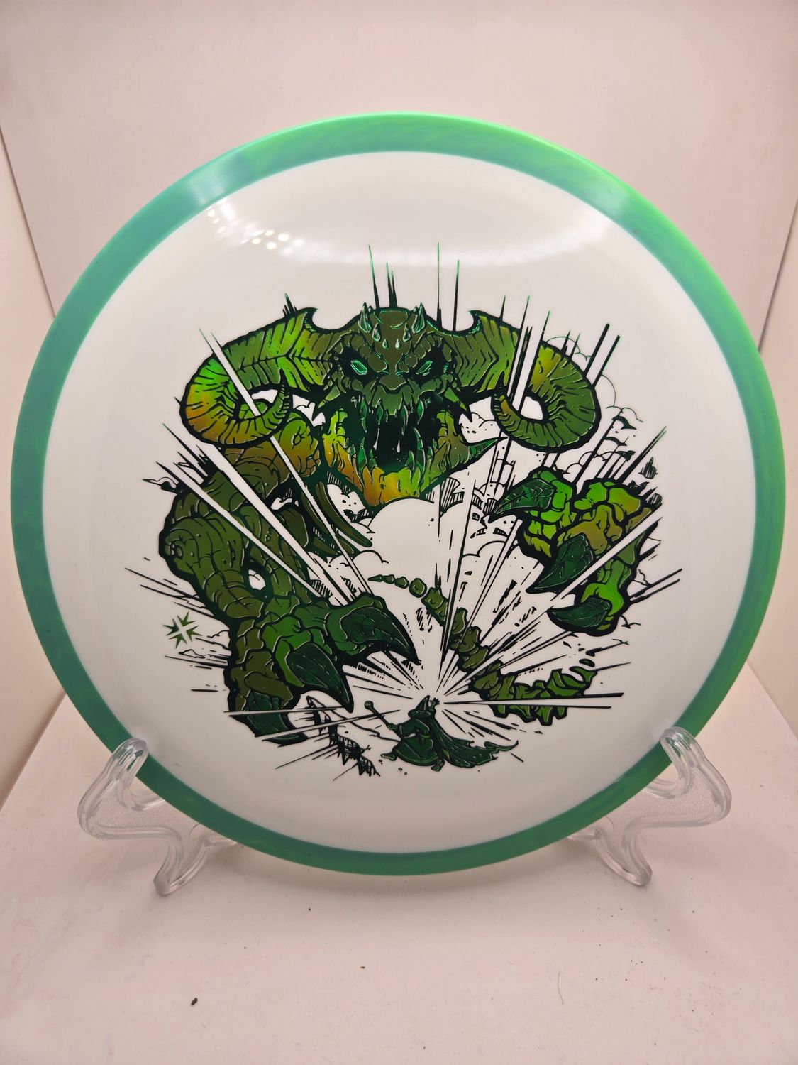Axiom Discs DFX Discs Though Shall Not Pass Fireball Neutron  White with Green Rim 172g