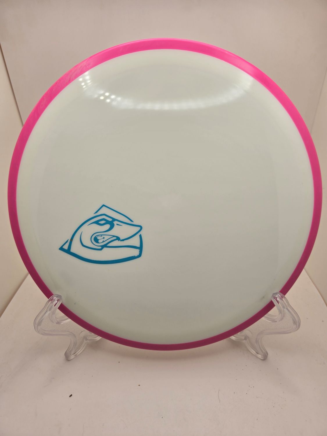 Axiom Discs Team MVP DFX Baby Blue Goose Stamp Neutron Crave White with Pink Rim 171g