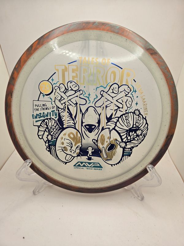 Axiom Discs Particle Proton Insanity - Silva Saarinen 2025 Halloween Special Edition Clear plate Swirly Burgundy/Orange 173g