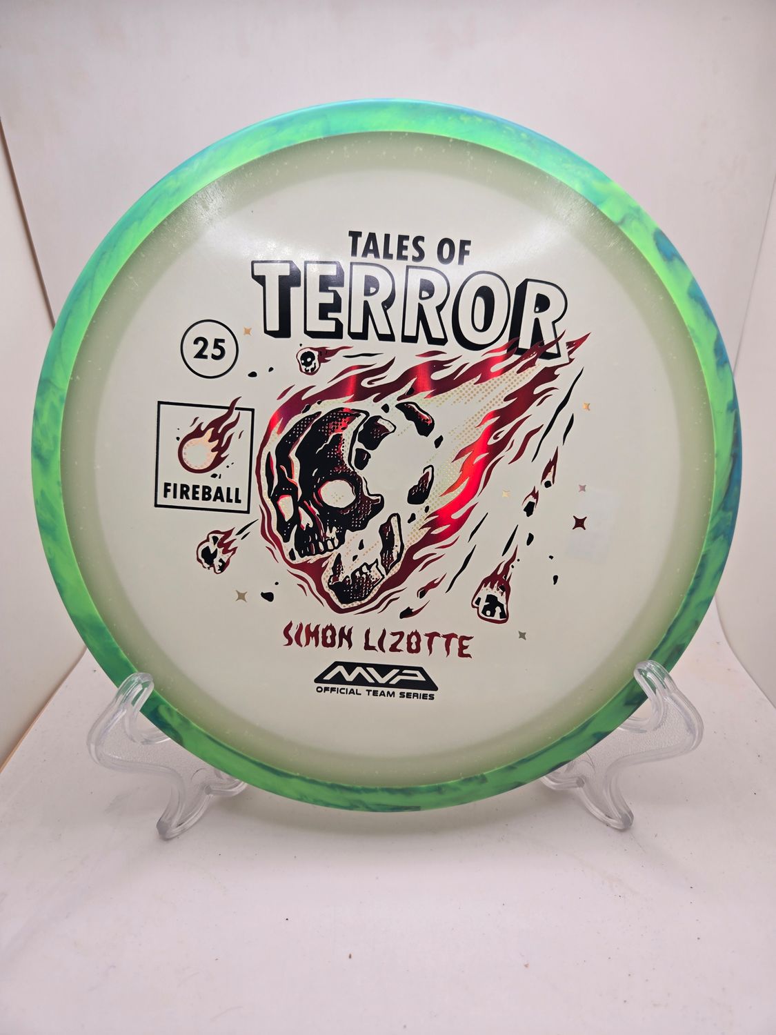 Axiom Discs Particle Eclipse Fireball - Simon Lizotte 2025 Halloween Special Edition Swirly Green Rim 174g