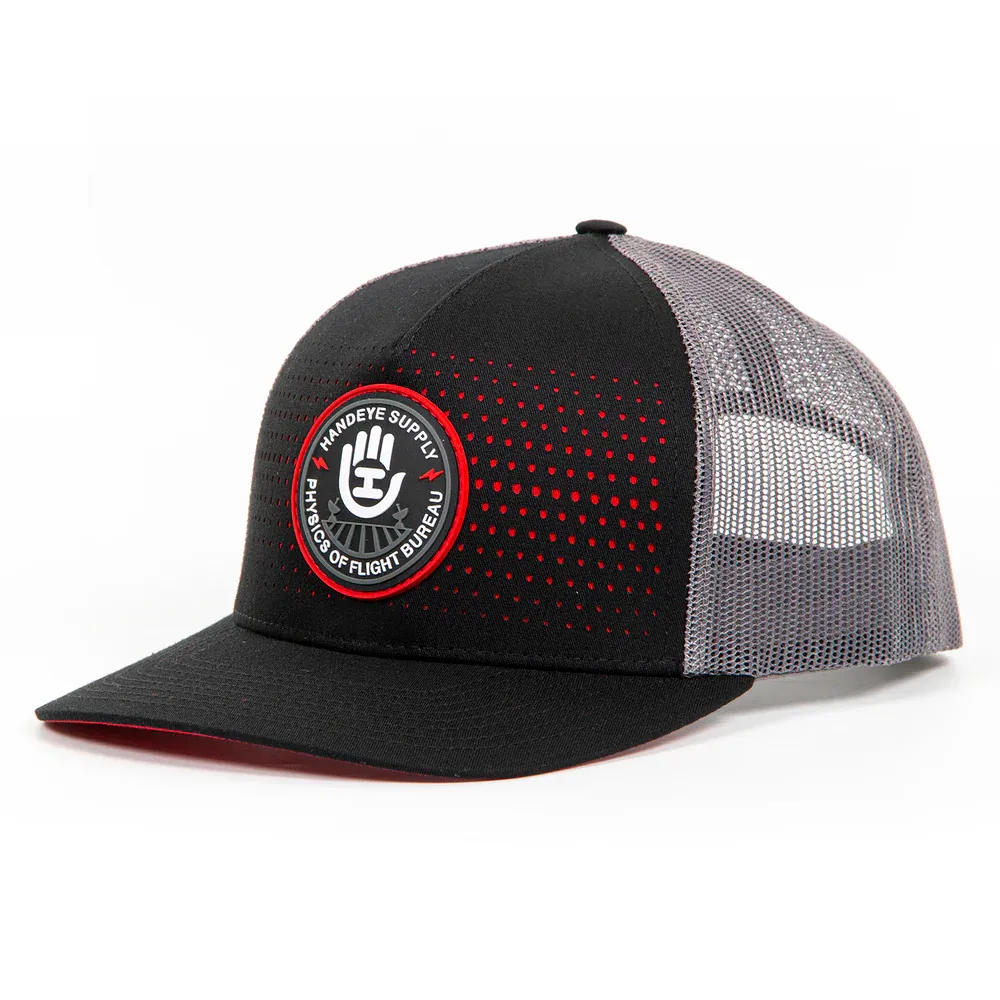 Dynamic Discs Handeye Supply Co Field Agent Trucker Hat Black and Red