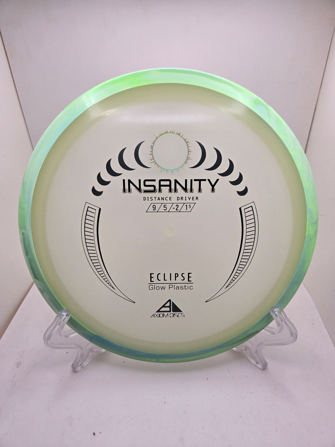 Axiom Discs Eclipse Insanity with Light Dayglow Swirly Rim 163g