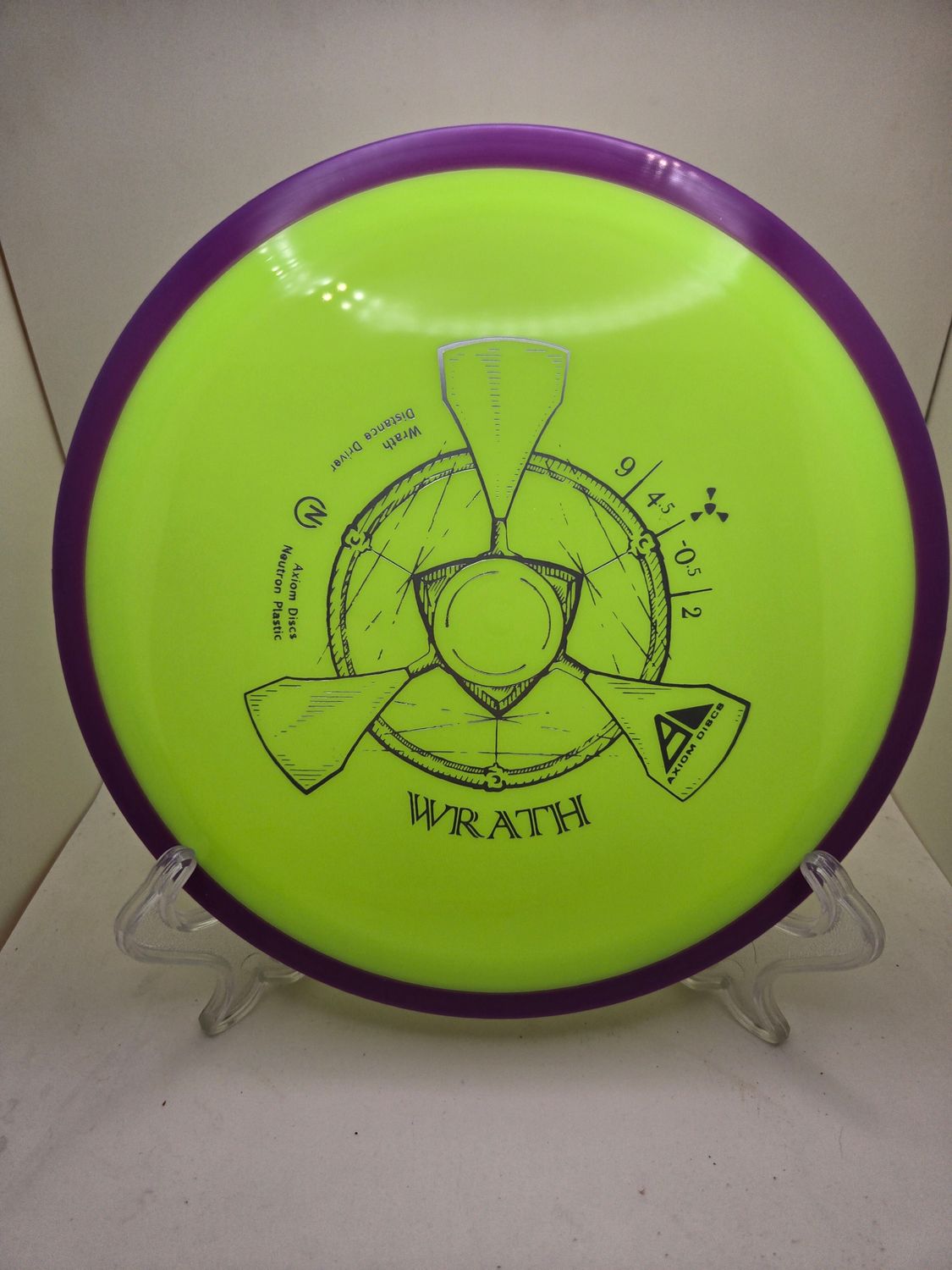 Axiom Discs Wrath Dayglow Yellow with Purple 162g