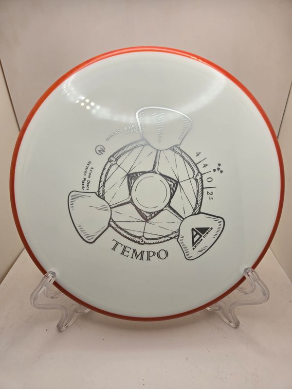 Axiom Discs Tempo Neutron Stock White with Redish/Orange Rim 171g