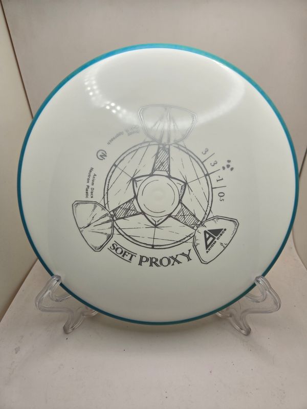 Axiom Discs Proxy Neutron Soft White with Teal Rim 173g