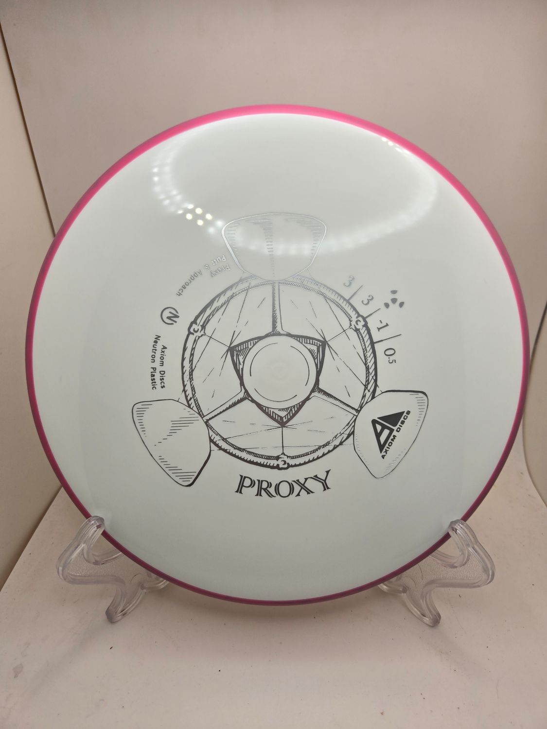 Axiom Discs Proxy Neutron White with Pink/Purple Rim 173g