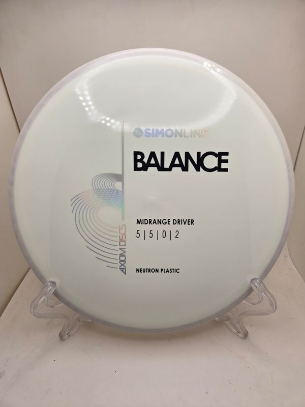 Axiom Discs Neutron Balance Stock White with White/Grey Swirly Rim 177g