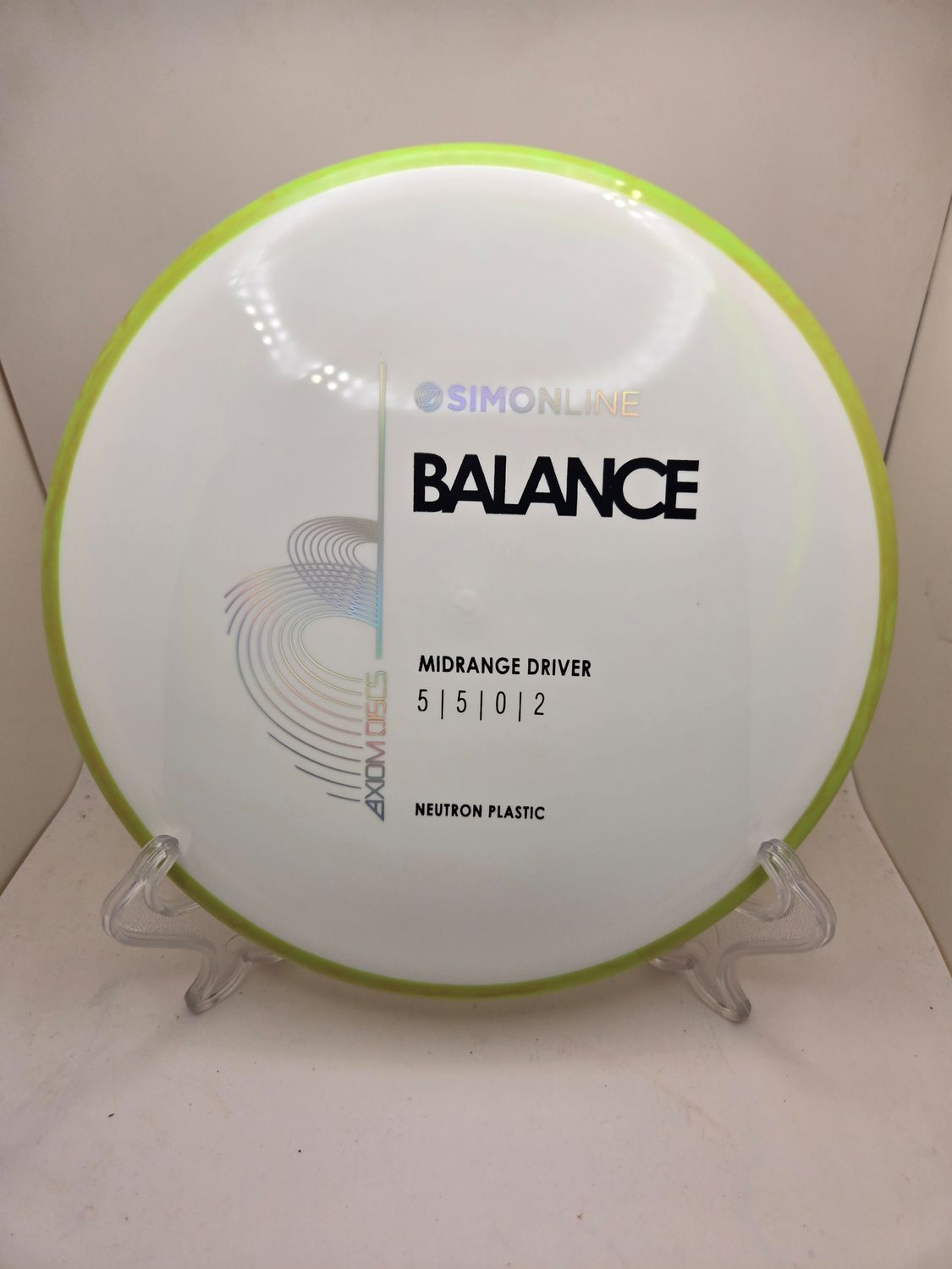 Axiom Discs Neutron Balance Stock White with Green Rim 176g