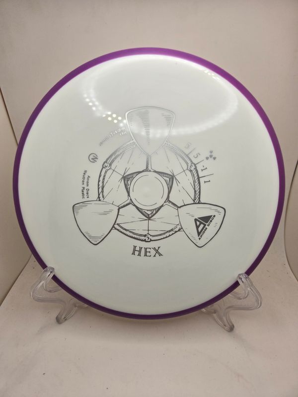 Axiom Discs Hex Neutron White with Purple Rim 175g
