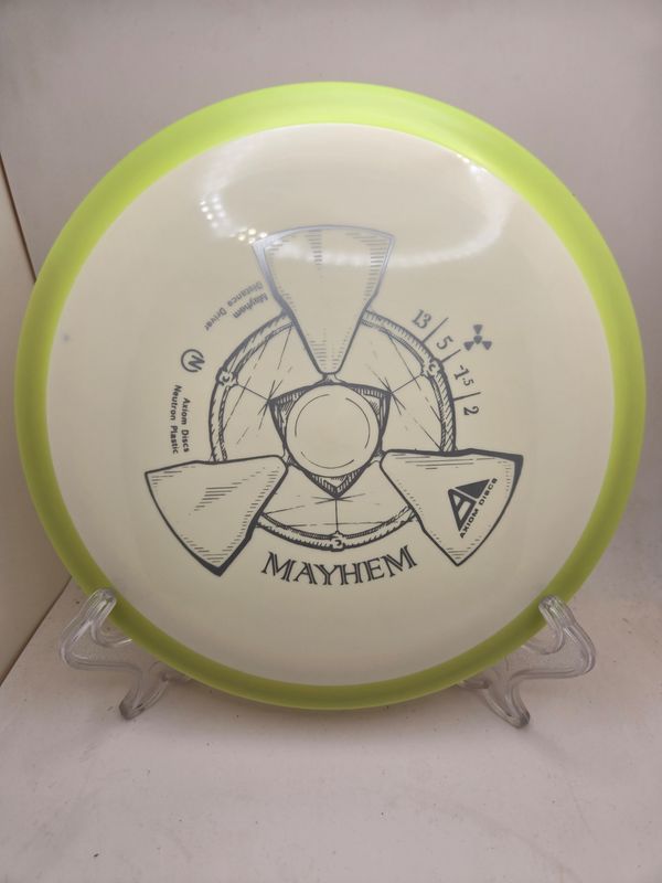 Axiom Discs Mayhem Neutron White with Yellow Rim 171g