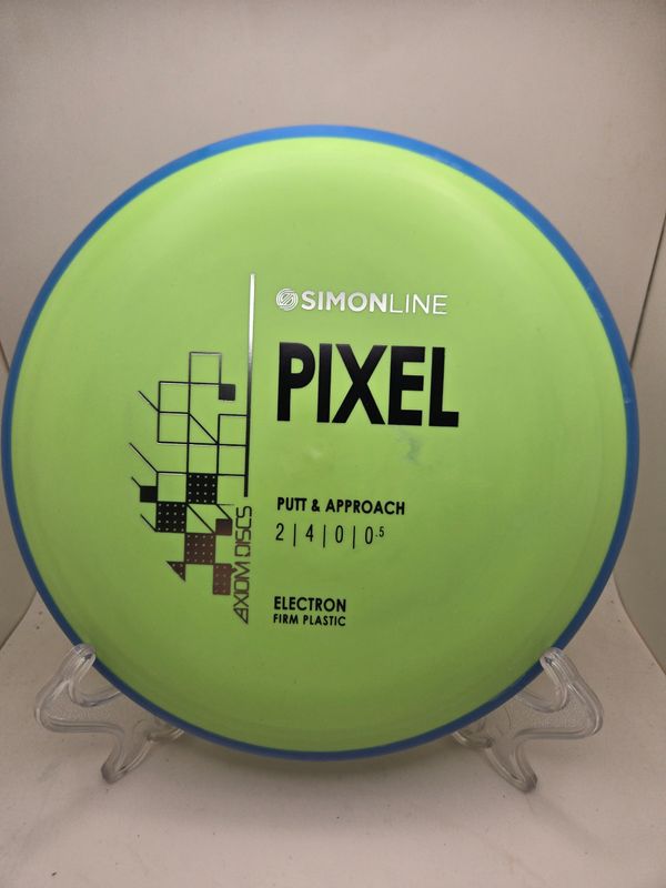 Axiom Discs- Simon Line - Electron Pixel - Stock Firm Green with Blue Rim 171g