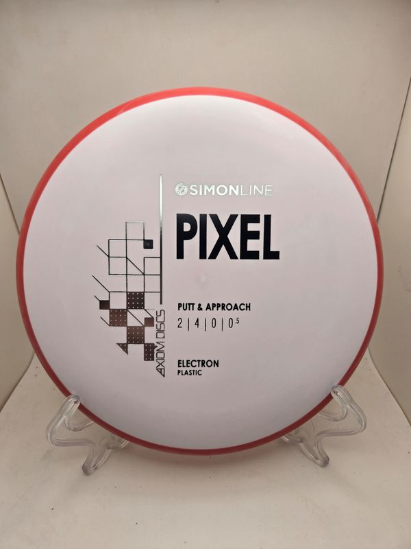 Axiom Discs- Simon Line - Electron Pixel - Stock Whitish/Pink with Red Rim 175g.