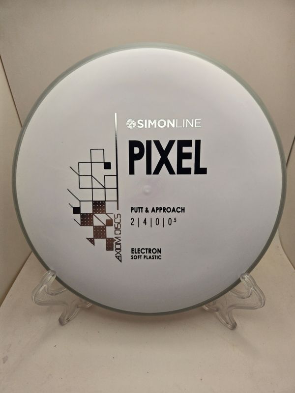 Axiom Discs- Simon Line - Electron Pixel Soft- Stock White with Grey Rim 173g.