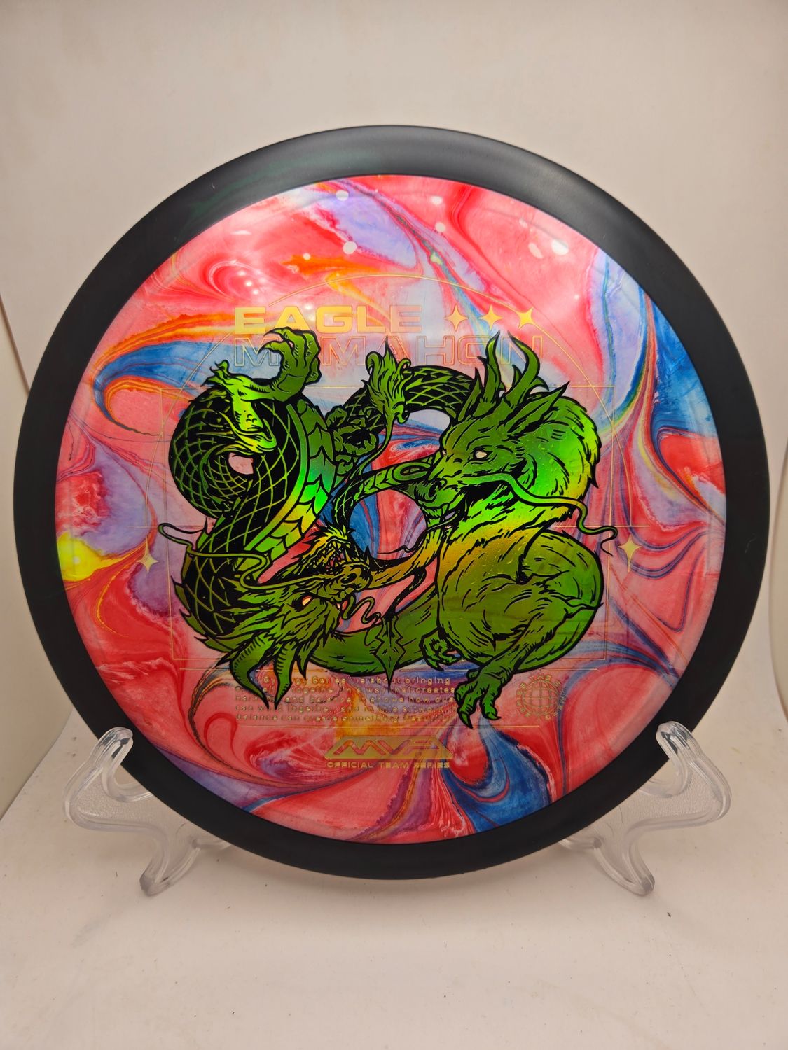 MVP Discs Plasma Dimension Dyed Red/Blue/Yellow with Gold Stamp Special Edition Eagle McMahon Team Series 173g