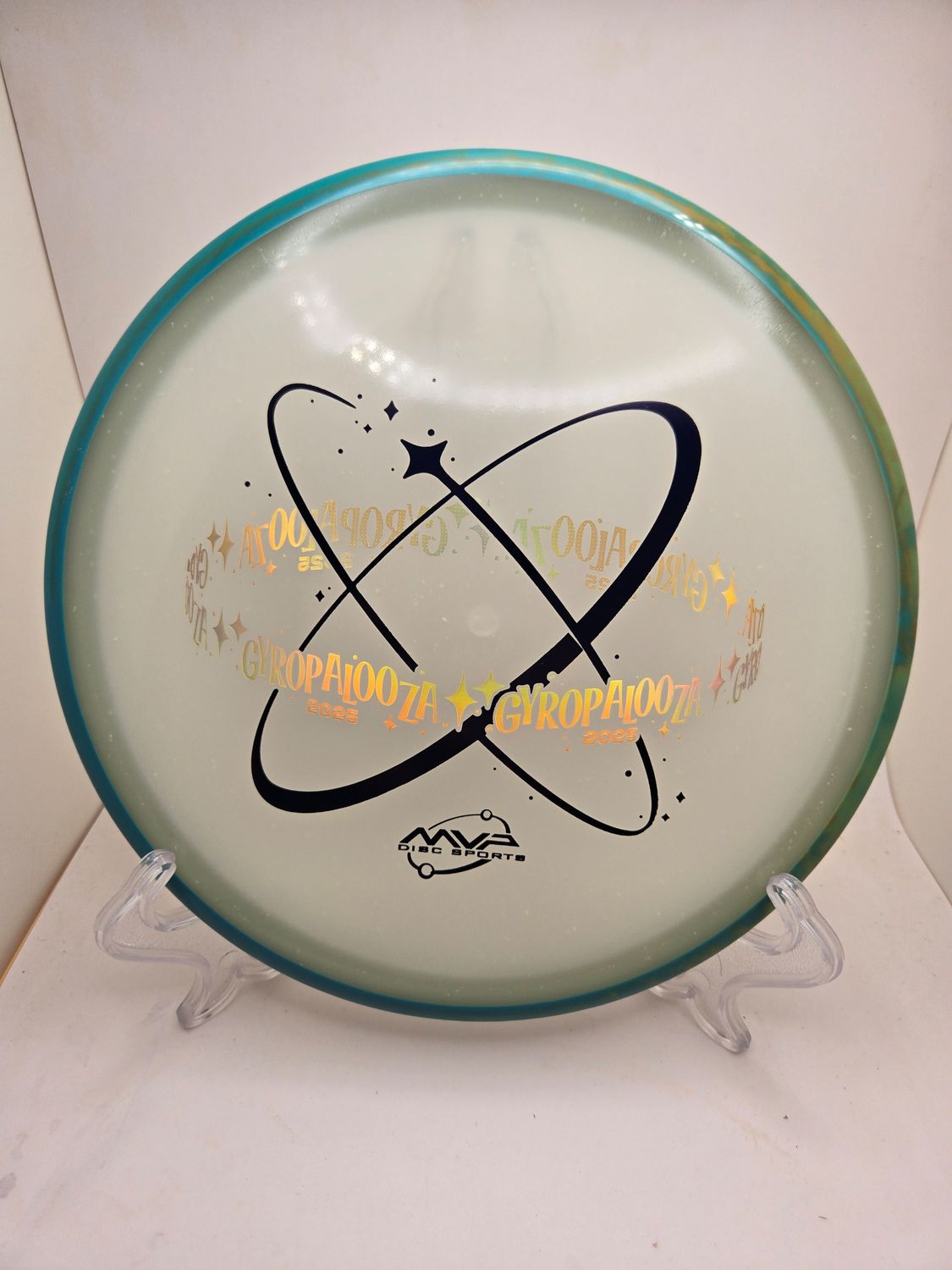 Axiom Discs Special Edition GyroPalooza 2025 Hex Eclipse Particle Teal Swirly Rim 177g