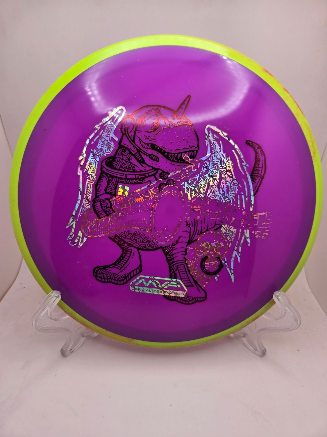 Axiom Discs Neutron Crave 2025 Team Series GyroPalooza 2025 Purple with Yellow Rim 175g