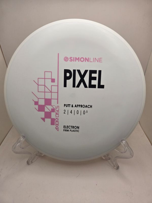 Pre Order - Axiom Discs White/White Electron Pixel - Pink Stock Stamp 170-175g