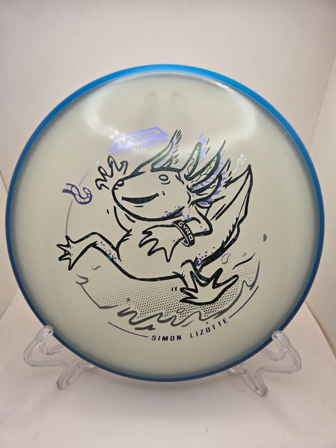 Axiom Discs Particle Eclipse Pixel - Simon Lizotte Team Series - Lizottl&#39; Blue Glow with Blue Rim 173g