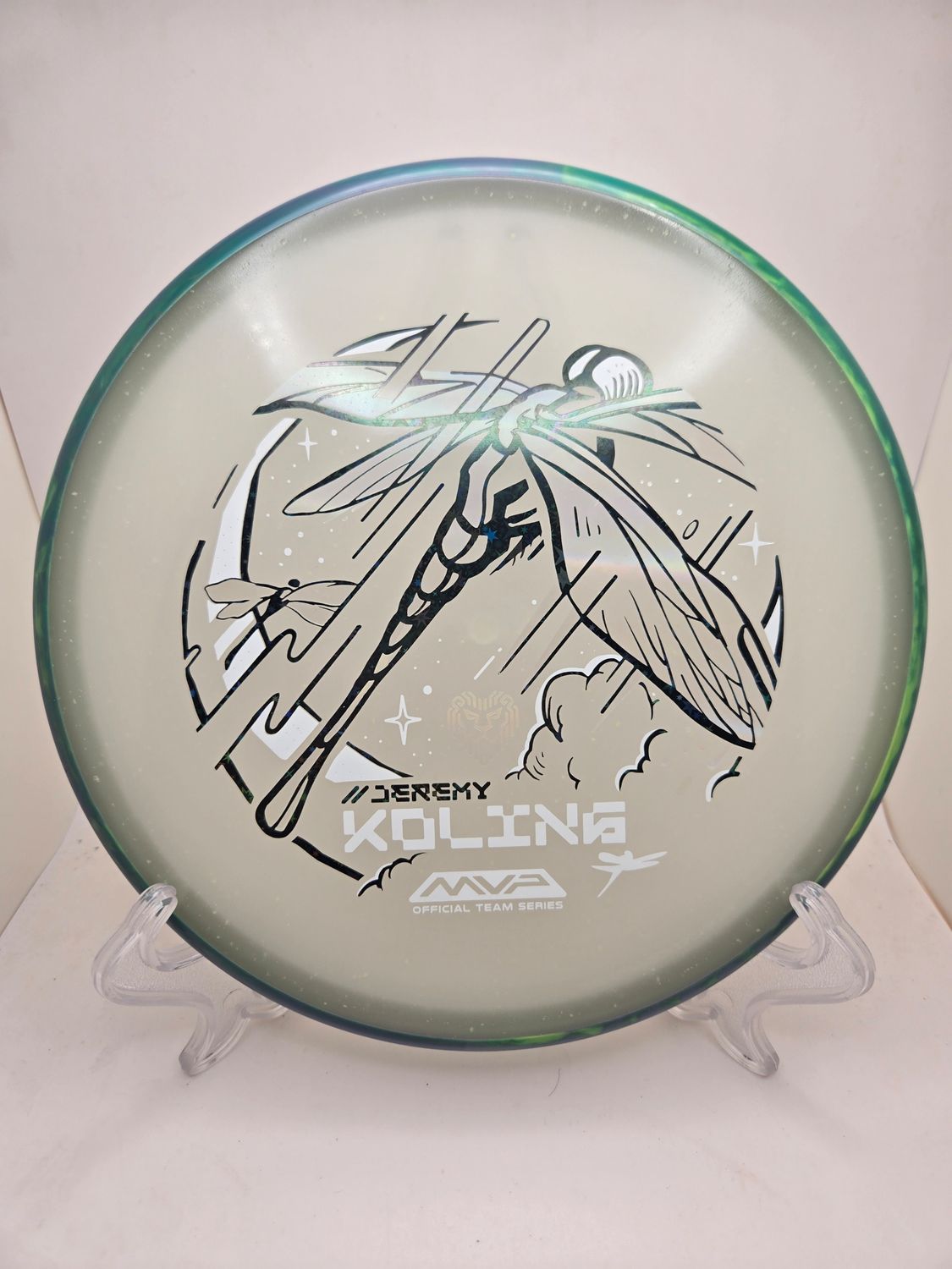 Axiom Discs Particle Eclipse Tempo - Jeremy Koling Team Series- Dragonfly Swirly Green /Purple Rim 174-175g