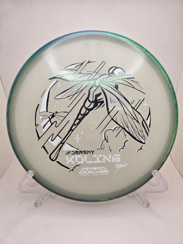 Axiom Discs Particle Eclipse Tempo - Jeremy Koling Team Series- Dragonfly Swirly Green /Purple Rim 174-175g