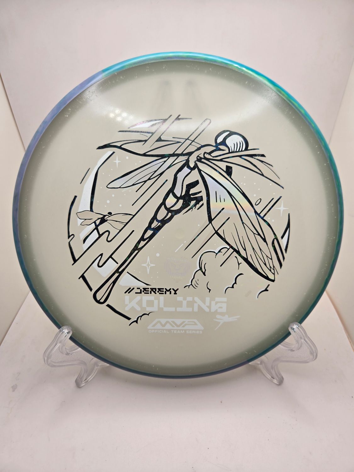 Axiom Discs Particle Eclipse Tempo - Jeremy Koling Team Series- Dragonfly Swirly Teal/ Blue/Purple Rim 174-175g