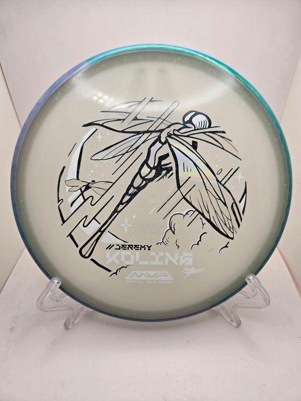 Axiom Discs Particle Eclipse Tempo - Jeremy Koling Team Series- Dragonfly Swirly Teal/ Blue/Purple Rim 174-175g