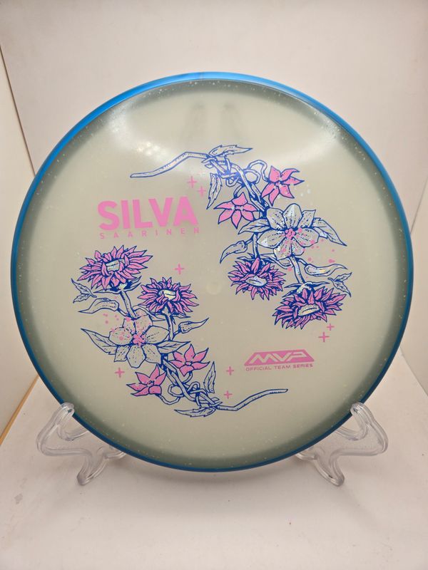 Axiom Particle Particle Eclipse Proxy - Silva Saarinen Team Series - Flowers with Swirly Blue Rim 173g