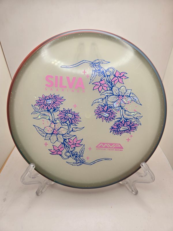 Axiom Particle Particle Eclipse Proxy - Silva Saarinen Team Series - Flowers with Swirly Blue/Red Rim 173g