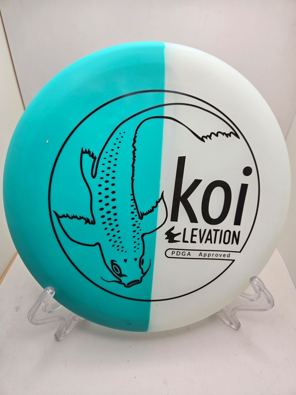 Elevation Discs Koi - glO-G Koi Lazvline Teal and White Superflex 169-172g