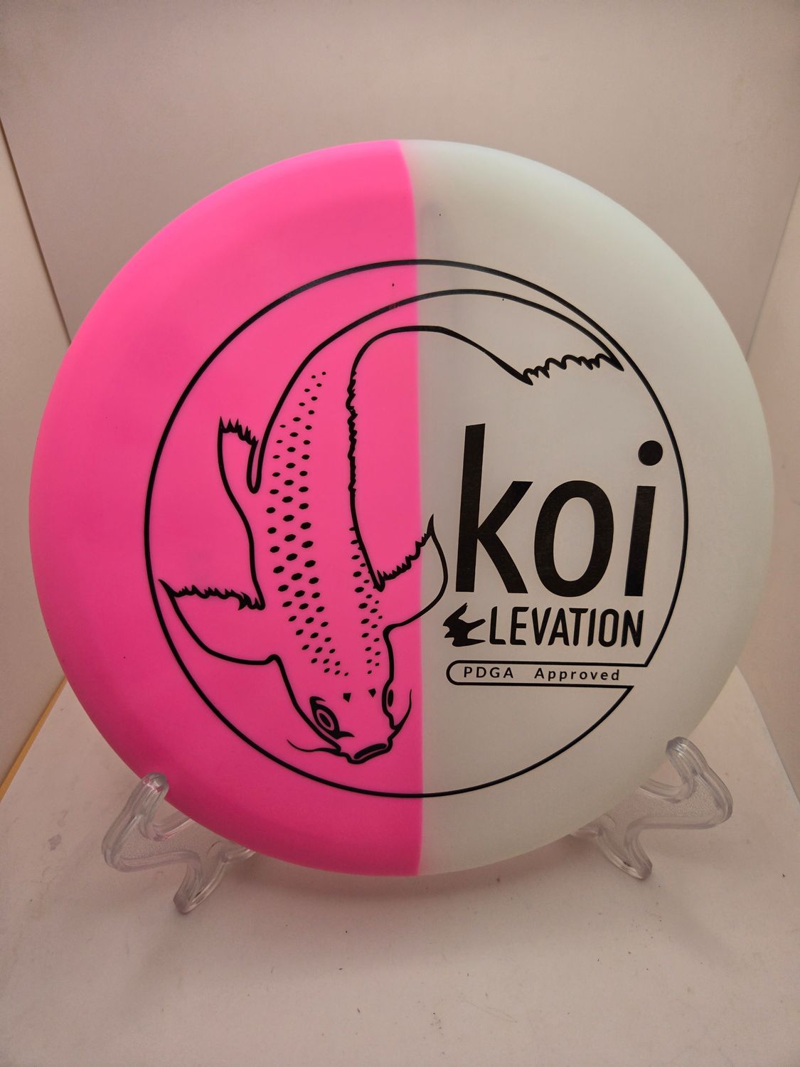 Elevation Discs Koi - glO-G Koi Taffy Pink and White Superflex 171-172g