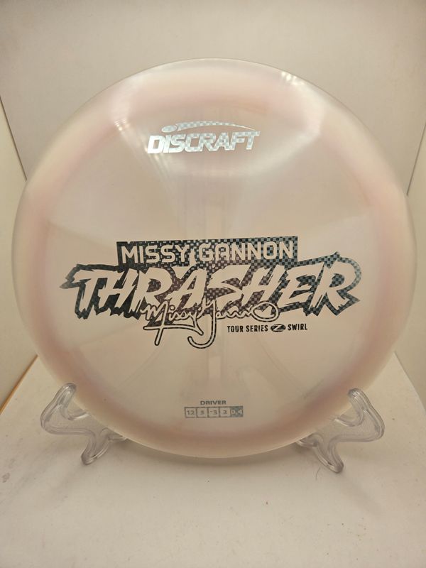 Discraft Discs 2025 Missy Gannon Tour Series Z Swirl Thrasher Clear/Light Pink with Silver Stamp 170-172g