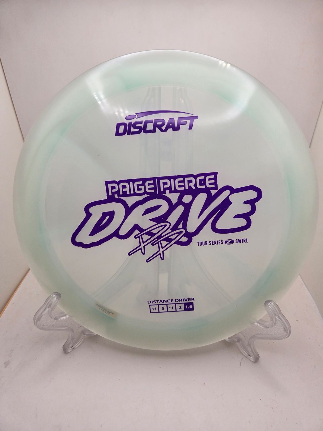Discraft Discs 2025 Paige Pierce Tour Series Drive Z Swirl Clear/Light Blue/ White with Purple Stamp 173-174g