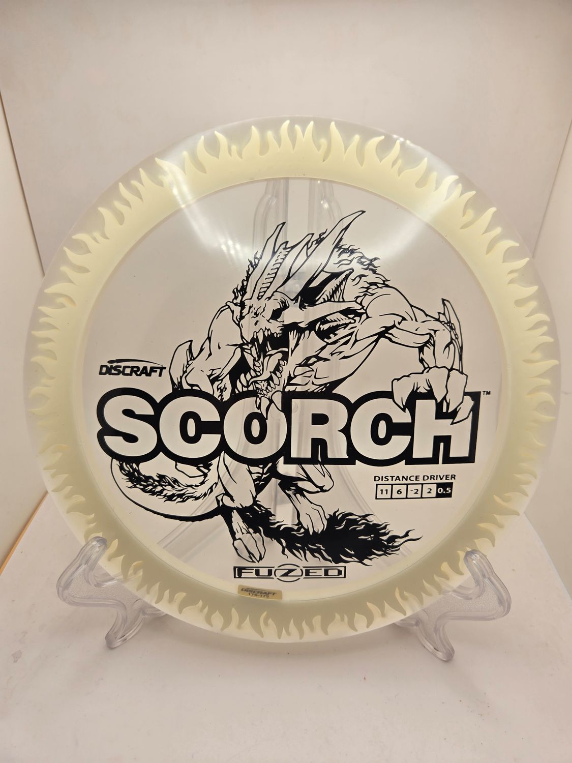 FuZed Line Scorch Clear Plate White back with Black Stamp 170-172g