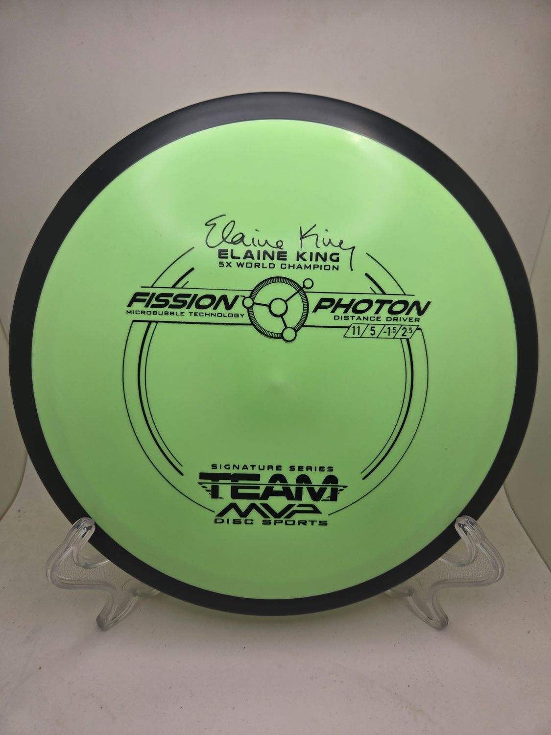 MVP Elaine King Dayglow Green Stamped Fission Photon 149g