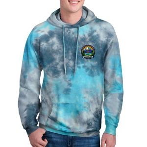 Dyelicious Discs Tye Dye Hoodie Blue Size XL