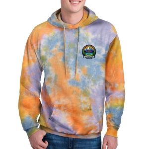 Dyelicious Discs Tye Dye Hoodie Purple/Orange Size XL