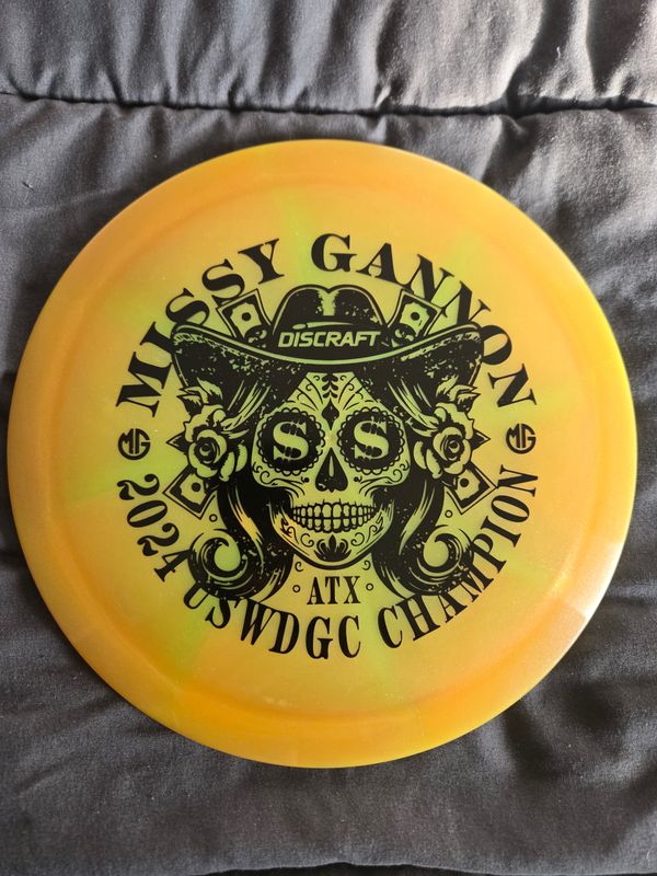 Discraft Discs 2024 USWDGC Missy Gannon Z Swirl Undertaker Yellow/Orange Burst with Black Stamp 173-174g