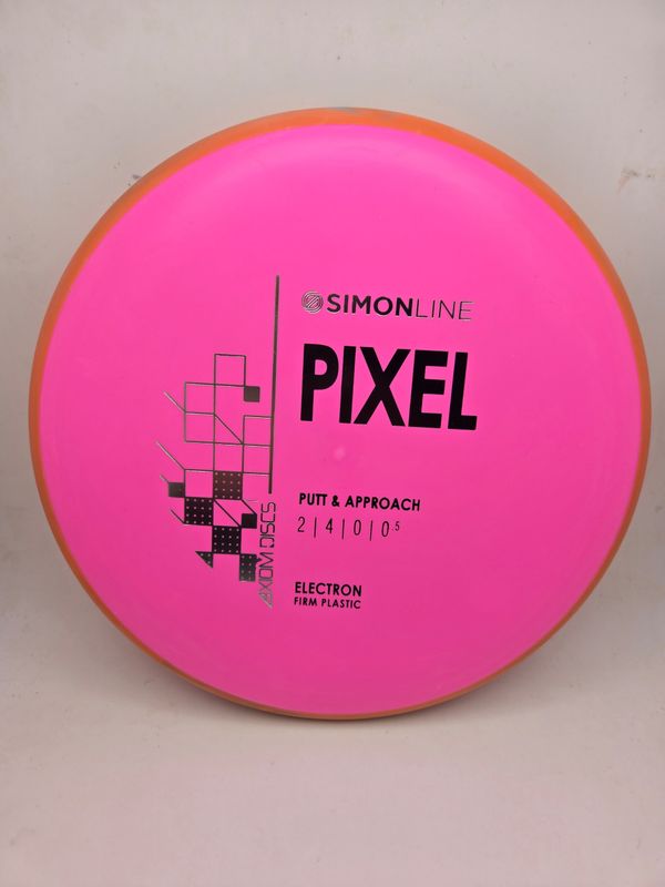 Axiom Discs- Simon Line - Electron Pixel - Stock Firm Pink with Orange Rim 173g