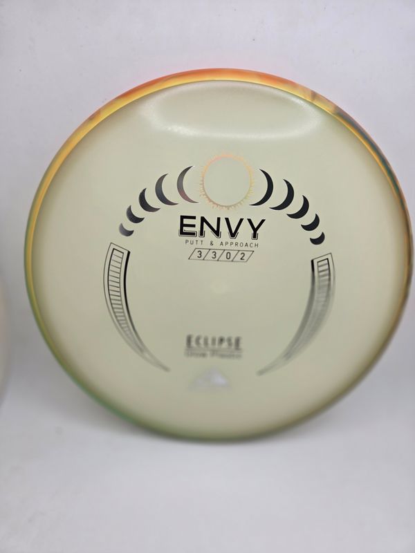Axiom Disc Envy Eclipse with Orange/Green Swirly Rim 174g