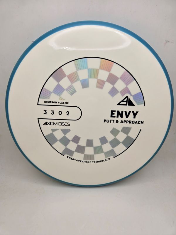 Axiom Discs Envy Neutron White with Blue Rim 174g.